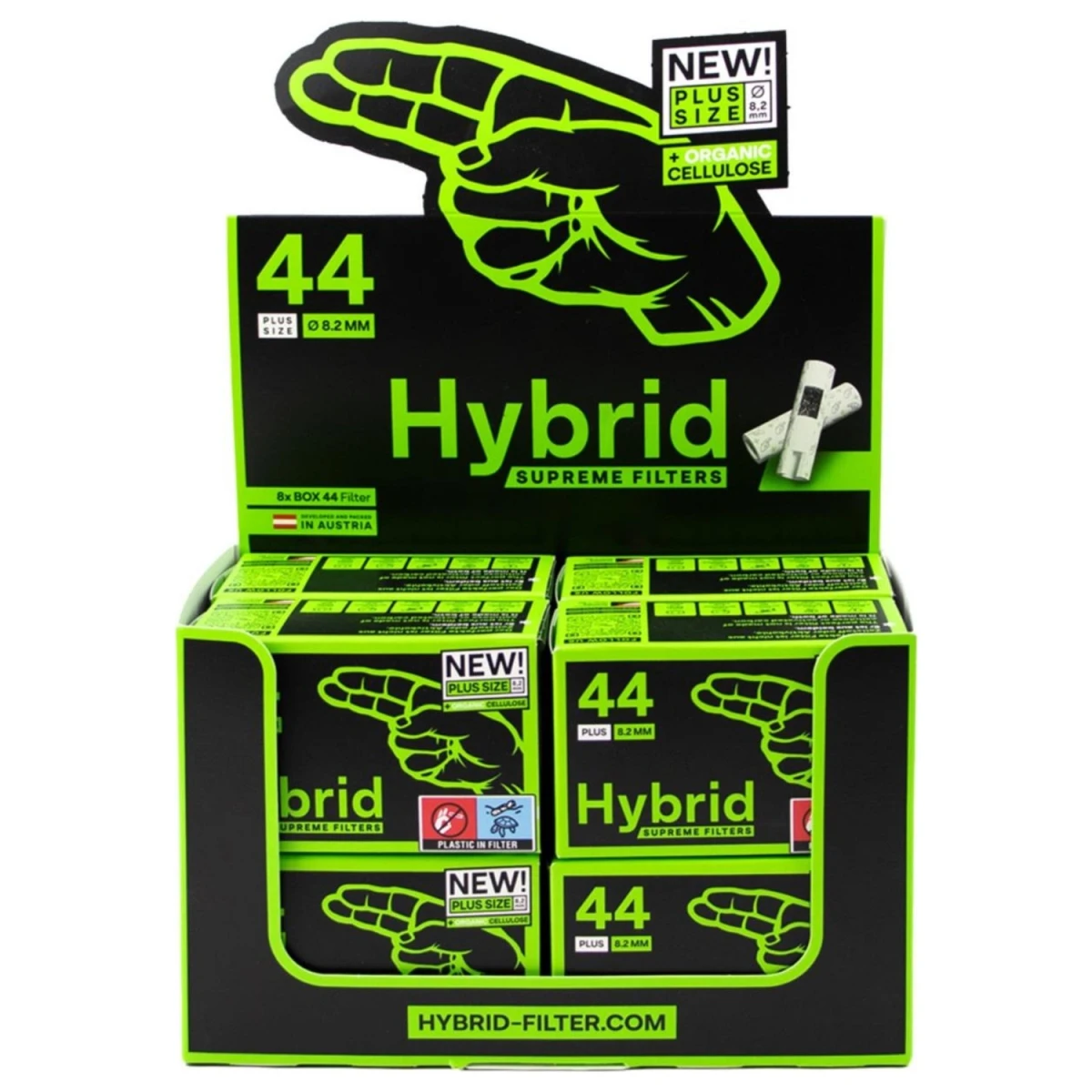 Hybrid Filter 44er Pack Display Frontansicht