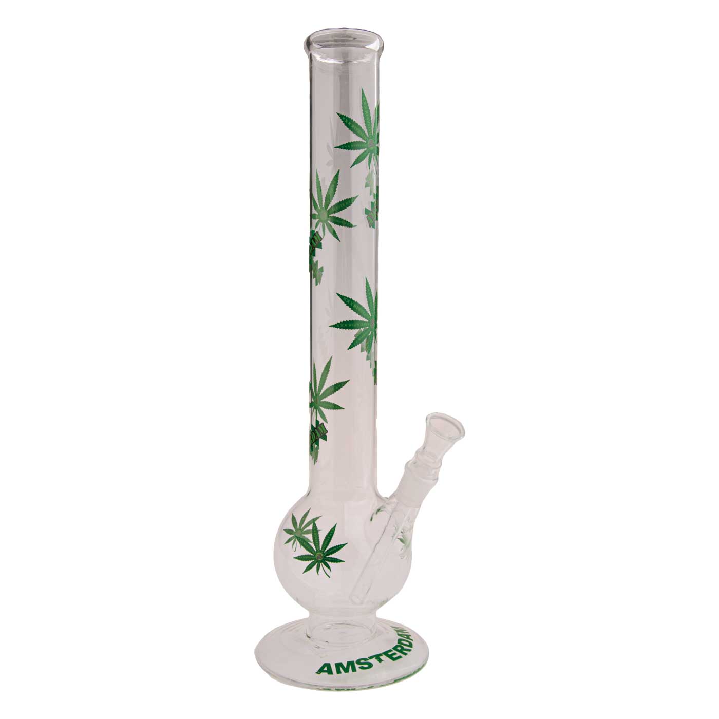 AMSTERDAM LEAF LARGE STRAIGHT GLASS BONG 45CM